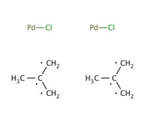 (2-Methylallyl)palladium(II) chloride dimer (CAS 12081-18-4) - chemical structure image
