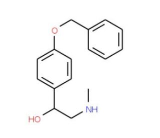 2-Methylamino-1-(4&prime;-benzyloxyphenyl)phenyl)ethanol-13C1,13C2,15N (CAS 1219216-73-5) - chemical structure image