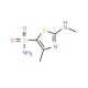 2-Methylamino-4-methylthiazole-5-sulfonamide (CAS 348086-68-0) - chemical structure image