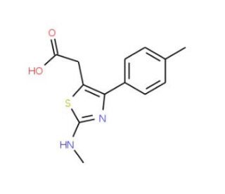 (2-Methylamino-4-p-tolyl-thiazol-5-yl)-acetic acid - chemical structure image
