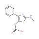 (2-Methylamino-4-phenyl-thiazol-5-yl)-acetic acid - chemical structure image