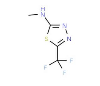 2-(Methylamino)-5-(trifluoromethyl)-1,3,4-thiadiazole (CAS 25366-22-7) - chemical structure image