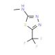 2-(Methylamino)-5-(trifluoromethyl)-1,3,4-thiadiazole (CAS 25366-22-7) - chemical structure image