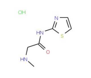 2-(methylamino)-N-(1,3-thiazol-2-yl)acetamide hydrochloride - chemical structure image