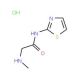 2-(methylamino)-N-(1,3-thiazol-2-yl)acetamide hydrochloride - chemical structure image