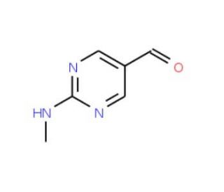 2-Methylamino-pyrimidine-5-carbaldehyde (CAS 672307-83-4) - chemical structure image