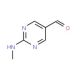 2-Methylamino-pyrimidine-5-carbaldehyde (CAS 672307-83-4) - chemical structure image