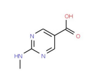 2-Methylamino-pyrimidine-5-carboxylic acid (CAS 5388-21-6) - chemical structure image