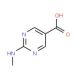 2-Methylamino-pyrimidine-5-carboxylic acid (CAS 5388-21-6) - chemical structure image