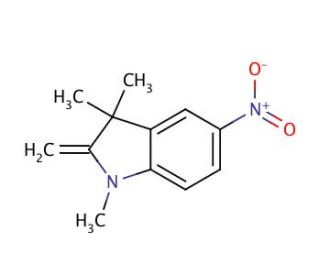 2-Methylene-5-nitro-1,3,3-trimethylindoline (CAS 36429-14-8) - chemical structure image