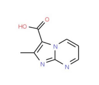 2-methylimidazo[1,2-a]pyrimidine-3-carboxylic acid (CAS 90830-11-8) - chemical structure image