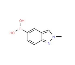 2-Methylindazole-5-boronic acid (CAS 952319-71-0) - chemical structure image