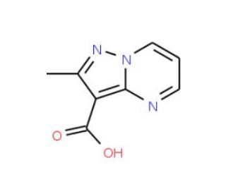 2-methylpyrazolo[1,5-a]pyrimidine-3-carboxylic acid (CAS 96319-38-9) - chemical structure image
