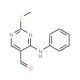 2-Methylsulfanyl-4-phenylamino-pyrimidine-5-carbaldehyde (CAS 211245-56-6) - chemical structure image