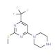 2-(Methylsulfanyl)-4-piperazino-6-(trifluoromethyl)pyrimidine - chemical structure image