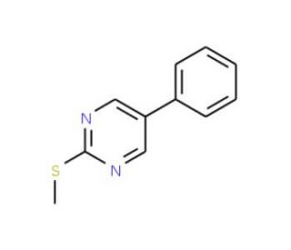 2-(Methylsulfanyl)-5-phenylpyrimidine (CAS 31408-20-5) - chemical structure image