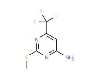 2-(Methylsulfanyl)-6-(trifluoromethyl)-4-pyrimidinamine (CAS 85730-32-1) - chemical structure image