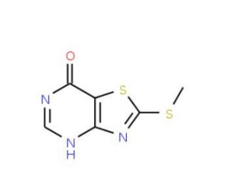 2-(methylsulfanyl)-6H,7H-pyrimido[4,5-d][1,3]thiazol-7-one - chemical structure image