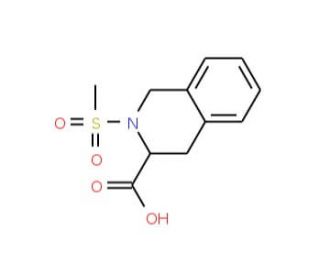 2-(Methylsulfonyl)-1,2,3,4-tetrahydroisoquinoline-3-carboxylic acid - chemical structure image