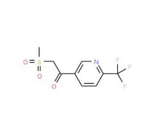 2-Methylsulfonyl-1-[6-(trifluoromethyl)-pyridin-3-yl]ethanone (CAS 386704-14-9) - chemical structure image