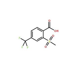 2-(Methylsulfonyl)-4-(trifluoromethyl)benzoic acid (CAS 142994-06-7) - chemical structure image
