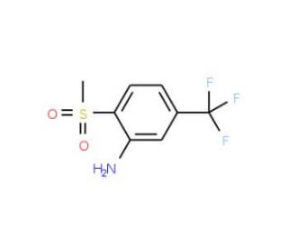 2-(Methylsulfonyl)-5-(trifluoromethyl)aniline (CAS 402-19-7) - chemical structure image