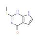 2-Methylsulphanyl-7H-pyrrolo[2,3-d]pyrimidin-4-ol (CAS 67831-83-8) - chemical structure image