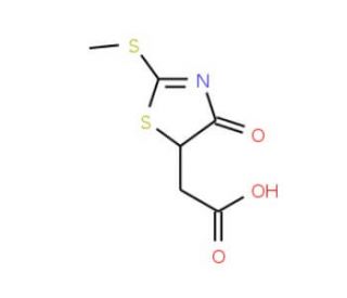 [2-(Methylthio)-4-oxo-4,5-dihydro-1,3-thiazol-5-yl]acetic acid - chemical structure image