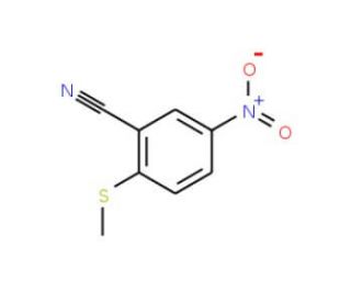2-Methylthio-5-nitrobenzonitrile (CAS 74631-35-9) - chemical structure image