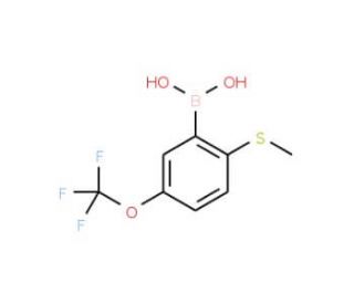 2-Methylthio-5-trifluoromethoxyphenylboronic acid (CAS 957121-11-8) - chemical structure image