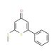 2-Methylthio-6-phenyl-4H-thiopyran-4-one (CAS 113544-16-4) - chemical structure image