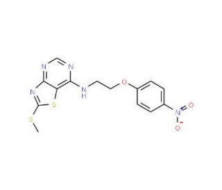 2-Methylthio-7-[2-(4-nitrophenoxy)ethylamino]-thiazolo[4,5-d]pyrimidine - chemical structure image