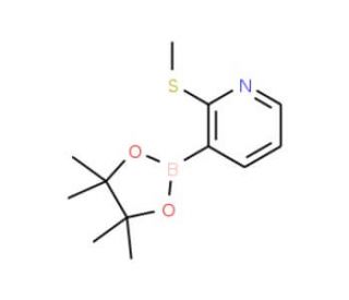2-(Methylthio)pyridine-3-boronic acid pinacol ester (CAS 1073354-78-5) - chemical structure image