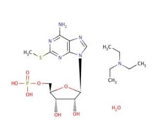 2-Methylthioadenosine 5&prime;-monophosphate triethylammonium salt (CAS 22140-20-1 (non-salt)) - chemical structure image