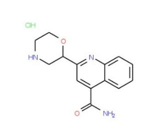 2-Morpholin-2-yl-quinoline-4-carboxylic acidamide hydrochloride - chemical structure image