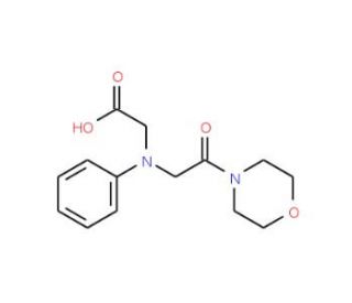 [(2-Morpholin-4-yl-2-oxoethyl)(phenyl)amino]-acetic acid - chemical structure image