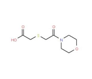 [(2-morpholin-4-yl-2-oxoethyl)thio]acetic acid (CAS 62770-06-3) - chemical structure image
