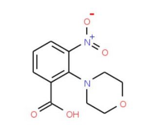 2-Morpholin-4-yl-3-nitrobenzoic acid - chemical structure image