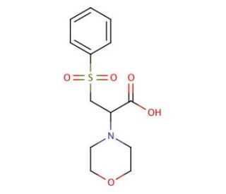 2-morpholin-4-yl-3-(phenylsulfonyl)propanoic acid - chemical structure image