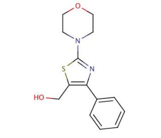 (2-morpholin-4-yl-4-phenyl-1,3-thiazol-5-yl)methanol - chemical structure image
