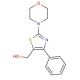 (2-morpholin-4-yl-4-phenyl-1,3-thiazol-5-yl)methanol - chemical structure image