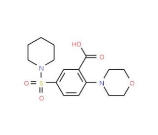 2-Morpholin-4-yl-5-(piperidine-1-sulfonyl)-benzoic acid - chemical structure image