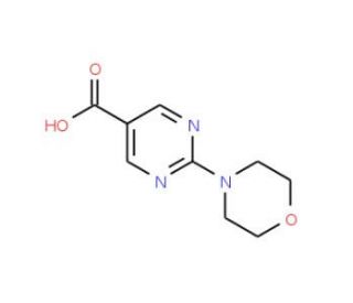 2-Morpholin-4-yl-pyrimidine-5-carboxylic acid (CAS 253315-05-8) - chemical structure image