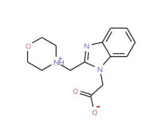 (2-Morpholin-4-ylmethyl-benzoimidazol-1-yl)-acetic acid (CAS 886851-65-6) - chemical structure image