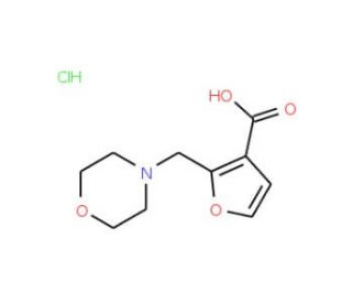 2-Morpholin-4-ylmethyl-furan-3-carboxylic acid hydrochloride - chemical structure image