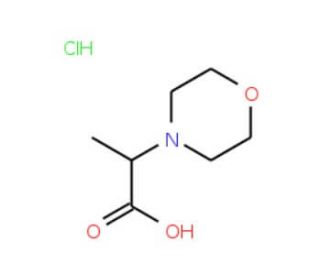 2-morpholin-4-ylpropanoic acid hydrochloride (CAS 89895-81-8 (non-salt)) - chemical structure image
