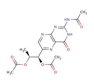 2-N-Acetyl-1&prime;,2&prime;-di-O-acetyl-6-biopterin (CAS 81827-31-8) - chemical structure image
