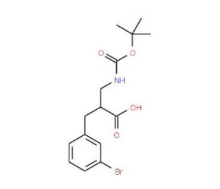 2-N-Boc-2-Aminomethyl-3-(3-bromo-phenyl)-propionic acid (CAS 886364-87-0) - chemical structure image