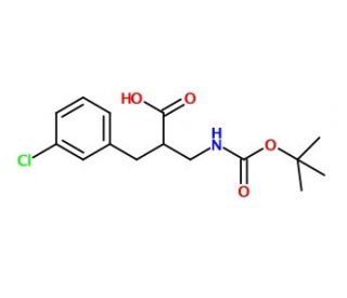 2-N-Boc-2-aminomethyl-3-(3-chloro-phenyl)-propionic acid (CAS 886364-85-8) - chemical structure image