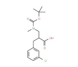 2-N-Boc-3-(3-Chloro-phenyl)-2-methylaminomethyl-propionic acid (CAS 886364-77-8) - chemical structure image